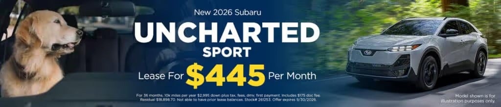 New 2026 Subaru
UNCHARTED
SPORT