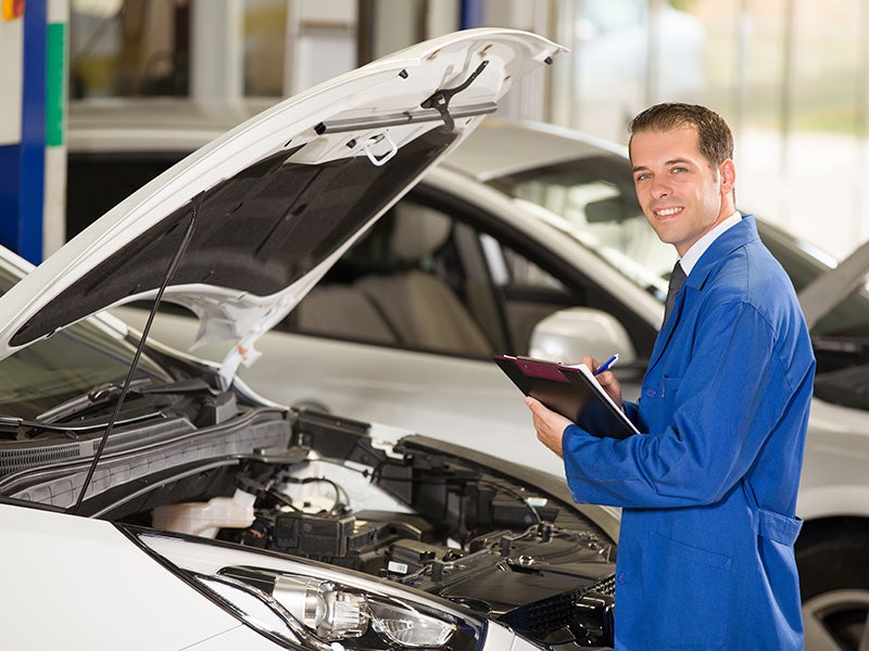 A workshop or service garage environment